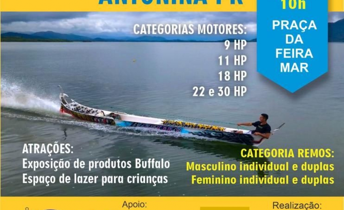 Antonina Recebe A 2ª Corrida De Canoas à Motor E Canoas à Remo