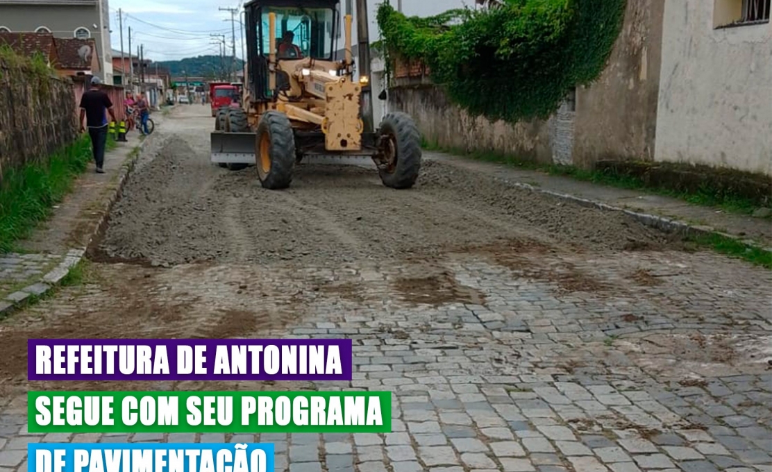 Prefeitura De Antonina Segue Com Programa De Pavimentação