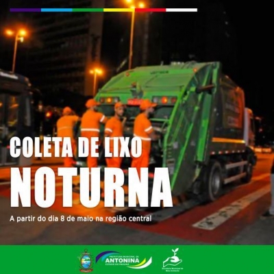 Prefeitura de Antonina iniciará Coleta de Lixo Noturna na região Central do município