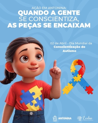 Prefeitura de Antonina promove evento no dia 2 de abril sobre Conscientização Mundial sobre o Autismo 