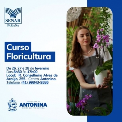 Antonina recebe curso de floricultura básica gratuito