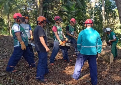 Servidores Públicos do Samae e da Defesa Civil realizaram o curso de motosserrista 