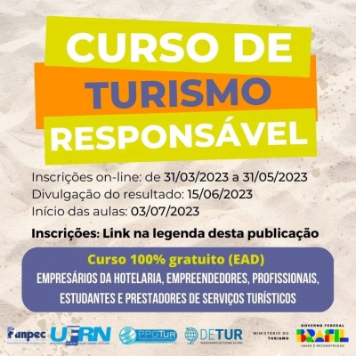 Abertas as inscrições para Curso de Turismo Responsável EAD