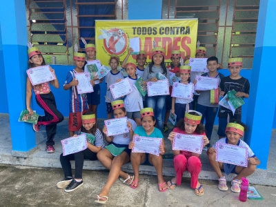 Combate a dengue em Antonina e Econina nas escolas vem sendo um sucesso entre as crianças