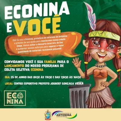 Prefeitura de Antonina convida a população a participar do lançamento do Projeto Econina