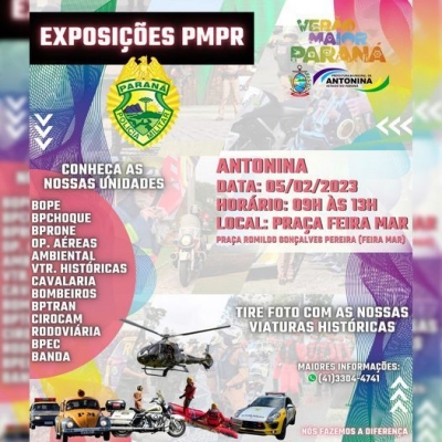 Antonina recebe a exposição da Polícia Militar do Paraná