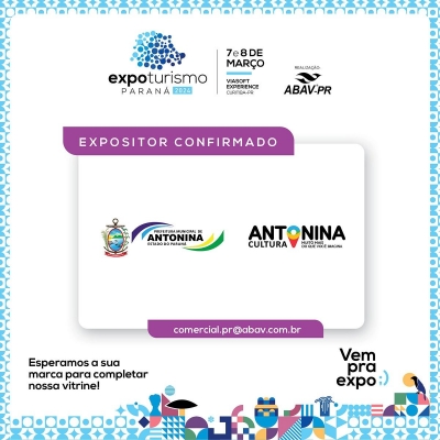 Antonina participa no mês de março do ExpoTurismo, na cidade de Curitiba
