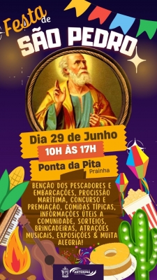 Prefeitura de Antonina e comunidade de pescadores convida a comunidade a participar da Festa de São Pedro