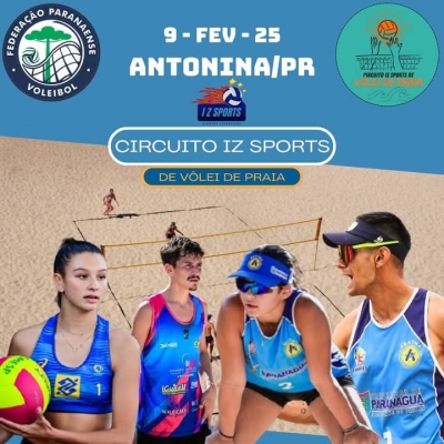 Antonina sedia etapa do Circuito IZ Sports de Vôlei de Praia no dia 9 de fevereiro