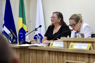 Prefeita Rozane Osaki participa da primeira Sessão Ordinária da Câmara de Vereadores de Antonina