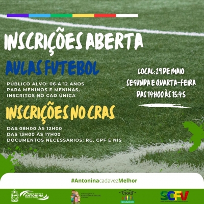 Prefeitura de Antonina abre inscrições para aulas de futebol no Clube 29 de Maio 