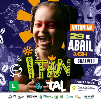 Antonina recebe o Grupo Baquetá com a apresentação Itan e Tal no Theatro Municipal