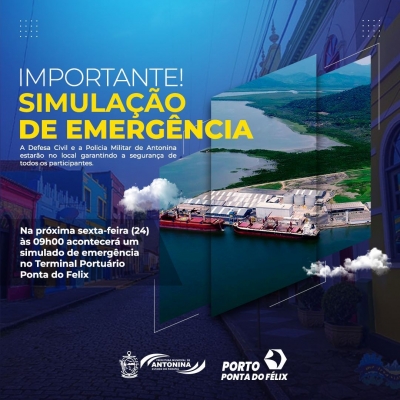 Defesa Civil e órgãos de segurança de Antonina realizam simulado de emergência na próxima sexta-feira (24/02)