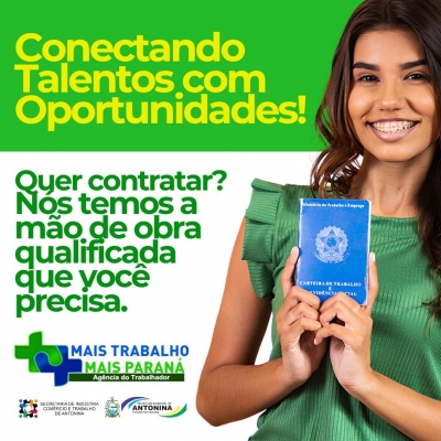Agência do Trabalhador de Antonina está disponível para empresários divulgarem suas vagas de trabalho