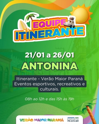 Equipe Itinerante do Verão Maior Paraná chega a Antonina