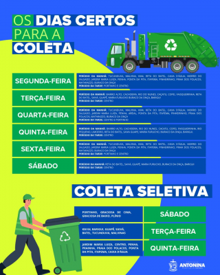 Prefeitura de Antonina mantém coleta de lixo e coleta seletiva
