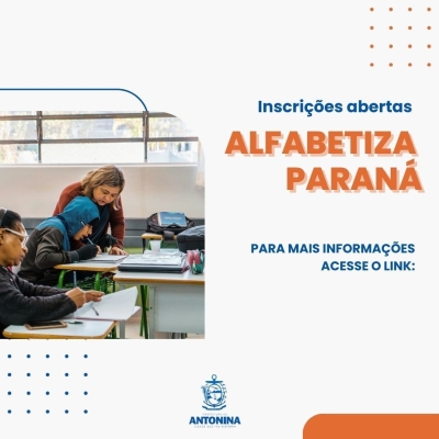Inscrições abertas para o Programa Alfabetiza Paraná 