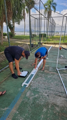 Prefeitura realiza manutenção na praça da Feira Mar