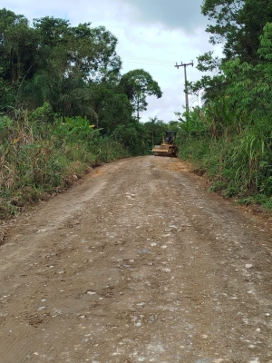 Prefeitura de Antonina realiza manutenção na estrada do Cedro 