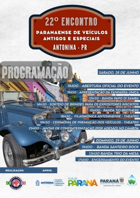 Antonina recebe o 22º Encontro Paranaense de Veículos Antigos e Especiais