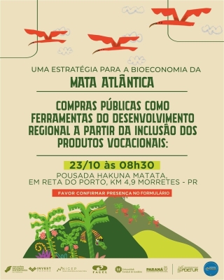 Antonina participa de evento sobre Compras Públicas e Desenvolvimento Regional da Mata Atlântica