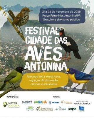 Antonina divulga a programação completa do Festival Cidade das Aves 2025