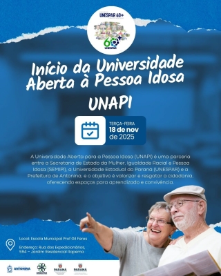 UNAPI inicia atividades nesta terça-feira (18) em Antonina