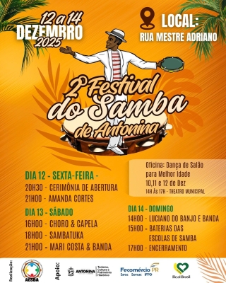 Vem aí o 2º Festival do Samba de Antonina 