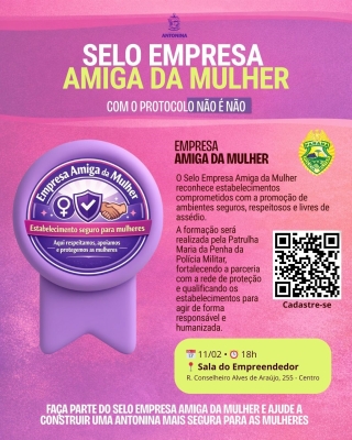Formação do projeto Empresa Amiga da Mulher será realizada para comerciantes de Antonina