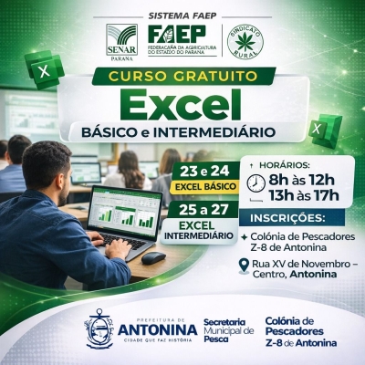 CURSO GRATUITO DE EXCEL EM ANTONINA