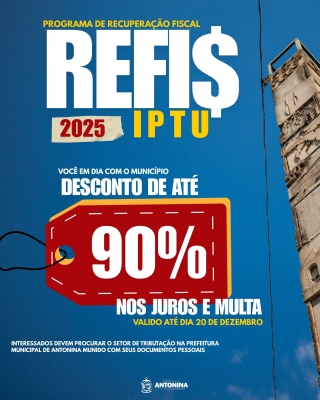 CHEGOU O REFIS 2025!