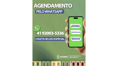 Agendamento de Coleta de Lixo Especial pelo WhatsApp