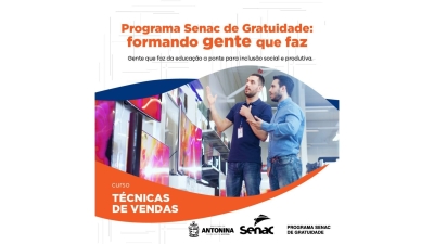 Curso Gratuito de Técnicas de Vendas em Antonina